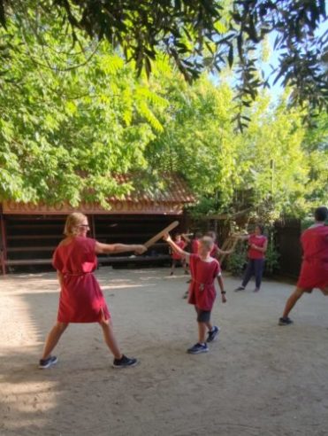 A Gladiator battle, Gladiator School , Rome Vacation