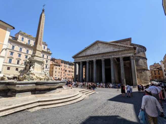 Outside the Pantheon at Piazza della Rotonda, Rome Vacation