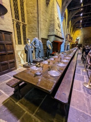 The Great Hall at the WB Harry Potter Tour, Harry Potter Tour, London Vacation
