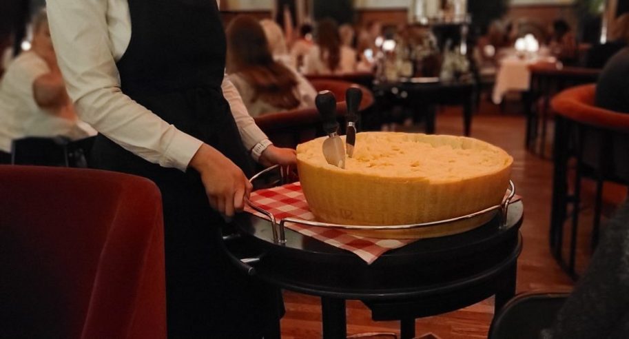 Parmesan Cheese Wheel, L'Avventura Restaurant, Stockholm Restaurants