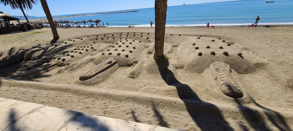 Sand Alligators at Costa Del Sol, Malaga Costa Del Sol, mediterranean Sea