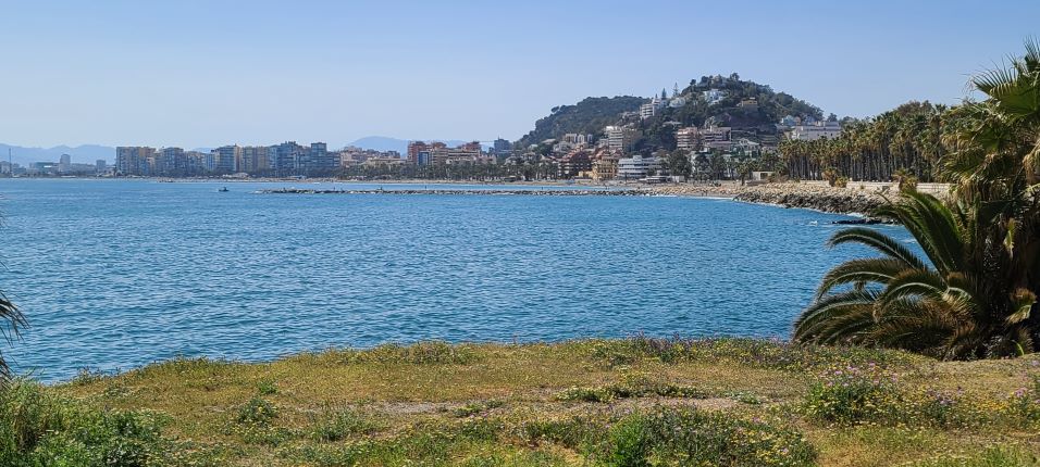 Malaga from Costa Del Sol, mediterranean Sea