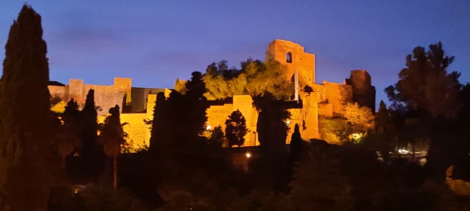 The Alcazaba fortress at night, Malaga, Spain, Malaga Travel, Malaga Attractions