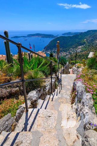 A view of the Mediterranean Sea from Jardin Exotique d'Eze, Medieval Town of Éze