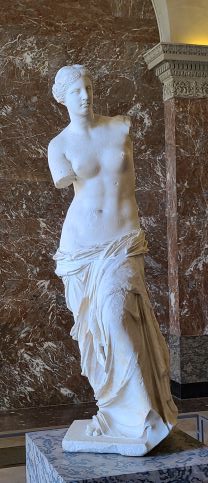 Venus de Milo. An ancient Greek sculpture of the goddess Aphrodite (Venus), Lourvre Art Collections