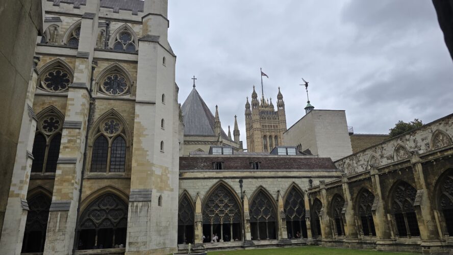 The couryard at Westminster Abbey