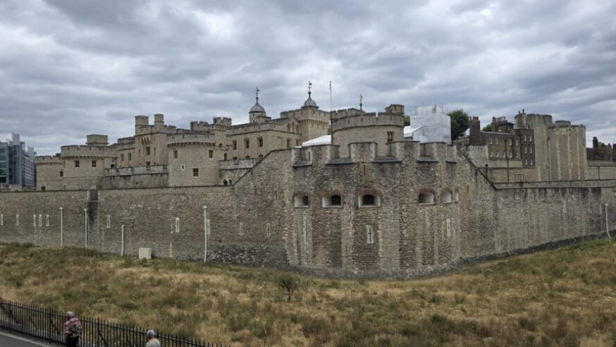 A view of the Tower of London fortress.