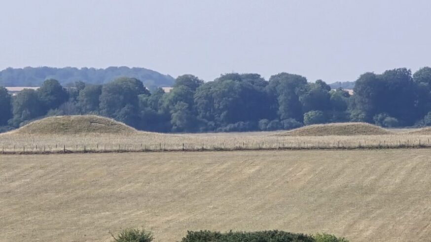 Burial mounds near Stonehenge