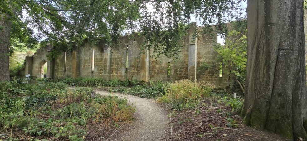 The remains of the Sudeley Castle tithe barn