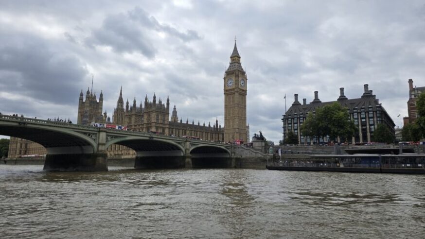 Elizabeth Tower, which houses Big Ben, the massive bell inside.