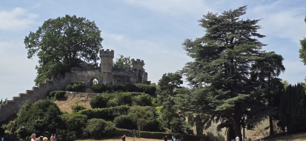 The inner courtyard of Warwick Castle