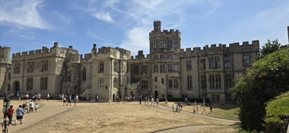 Warwick Castle from the inner courtyard