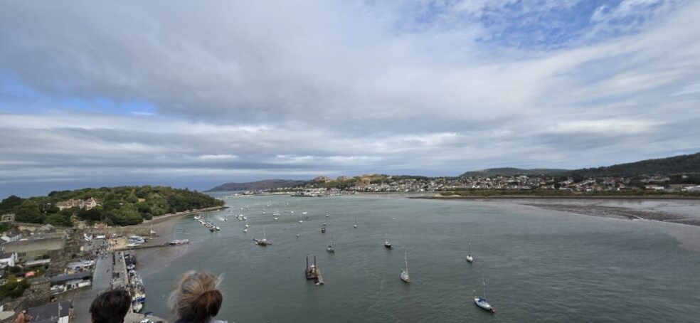 The Irish Sea from the top of Conwy Castle
