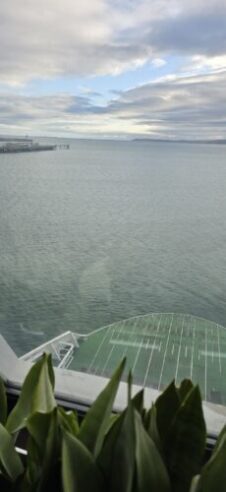 Our view from the bow of the ship as we departed Holyhead