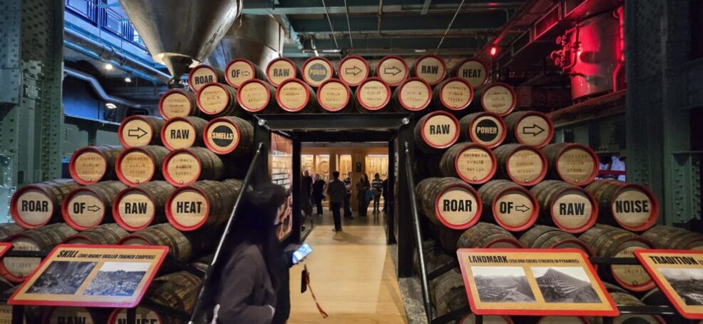 Guinness Barrel making display