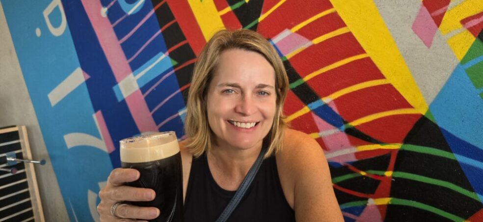 A complimentary Guinness and mustach too!